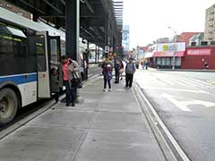 Bus Stops Under the El at 228th St in the Bronx - After picture