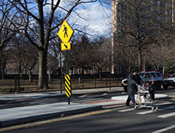 Enhanced Crossing Pedestrian Islands