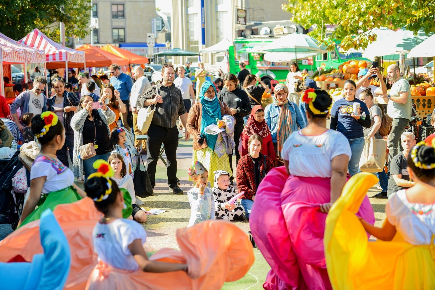 an image of Trick-or-Streets Event at Kensington Plaza in Brooklyn